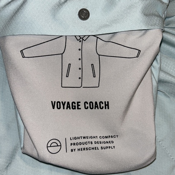 Herschel Blue & Gray Voyage Coach Lightweight Packable Jacket (Size Small) - Picture 5 of 10